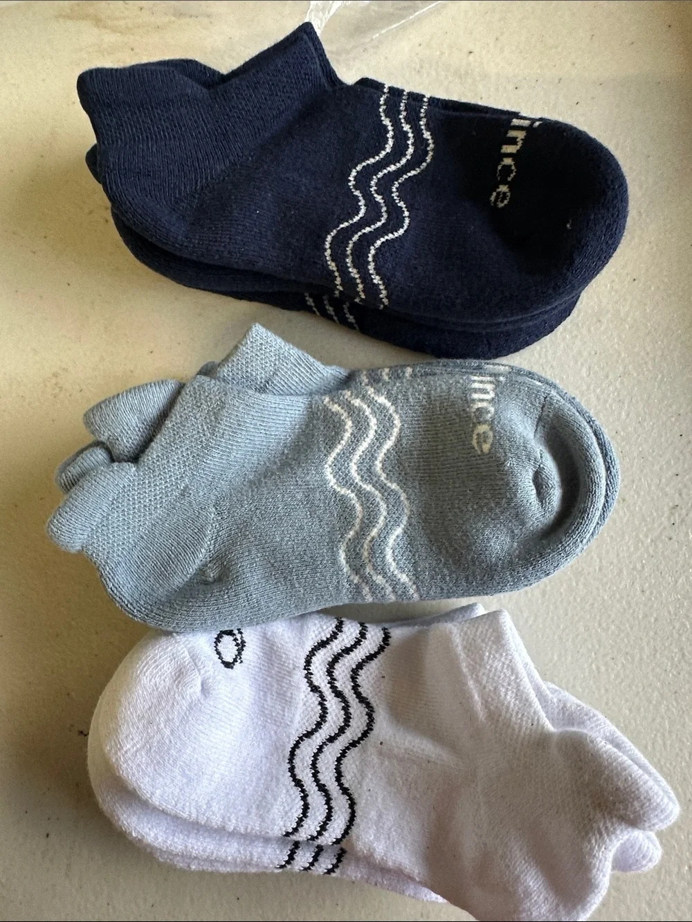 Quince Men's, Women’s or Kids Ankle Sock Trio - Navy, Gray & White
